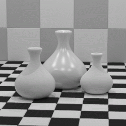 Figure 11: Three rendered vases using different reflection models