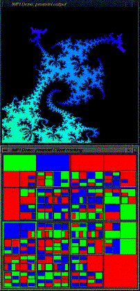 IMPI
application (computing the Mandelbrot set) that was demonstrated by vendors at
SC2001.