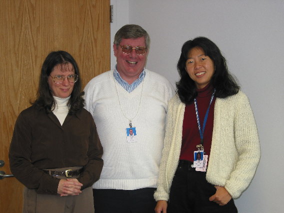 Photo of Dianne O'Leary, David Gilsinn, and Geraldine Cheok