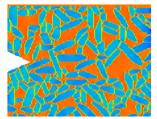 Example of simulated material microstructure