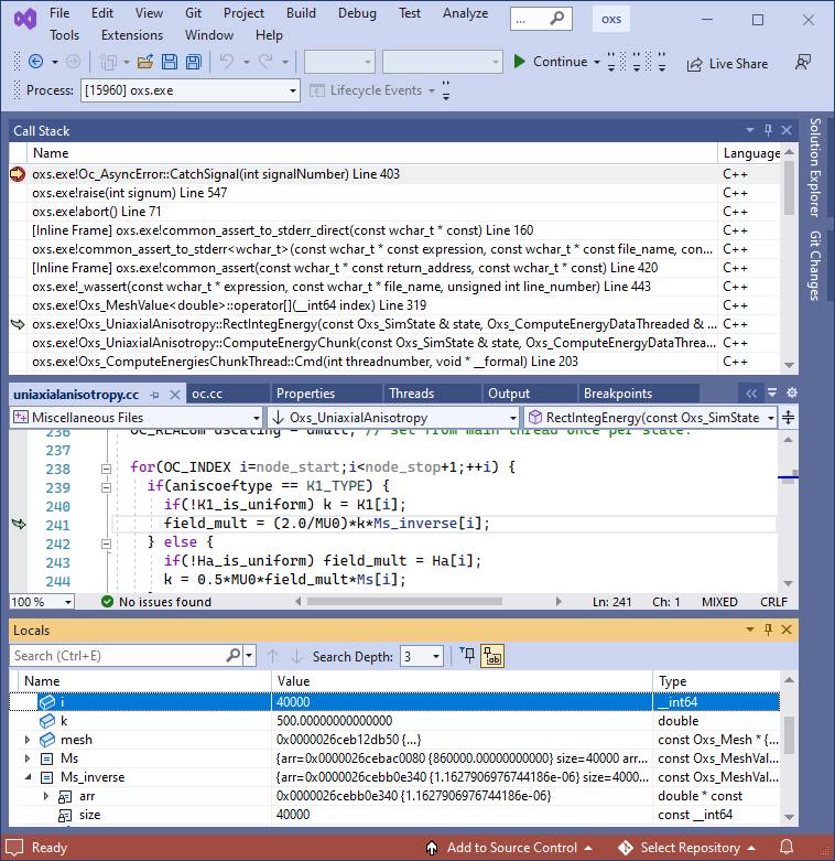 Visual&nbsp;Studio&nbsp;Debugger&nbsp;screenshot