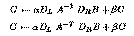 C = alpha D_L A^(-1) D_R B + beta C; C = alpha D_L A^(-T) D_R B + beta C