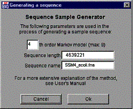 Sequence Generator Dialog