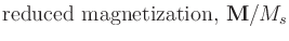 $\displaystyle \mbox{reduced magnetization, $\textbf{M}/M_s$}$