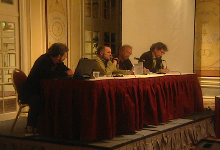 Left to right:
Ron Boisvert, Mark Snir (IBM), John Gage (Sun), Bill Joy (Sun)